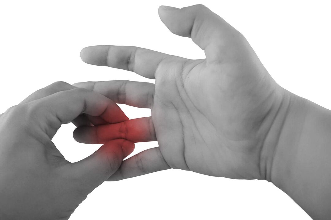 Inflammation in the finger joints as a cause of pain