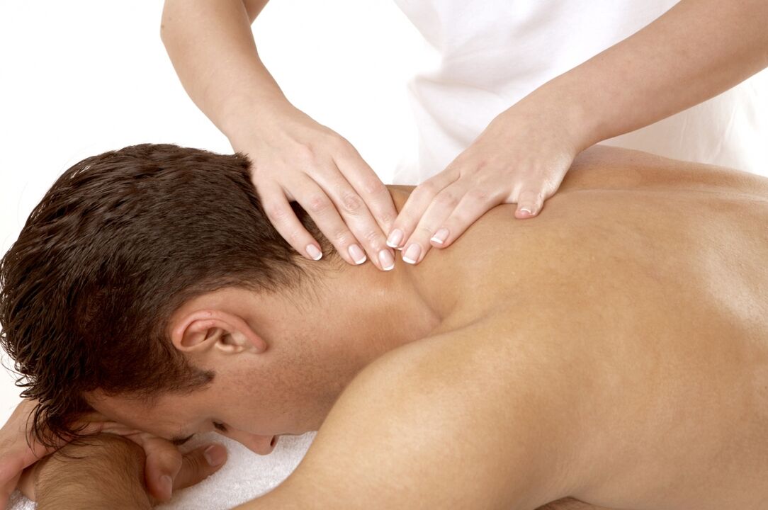 Neck massage for osteochondrosis