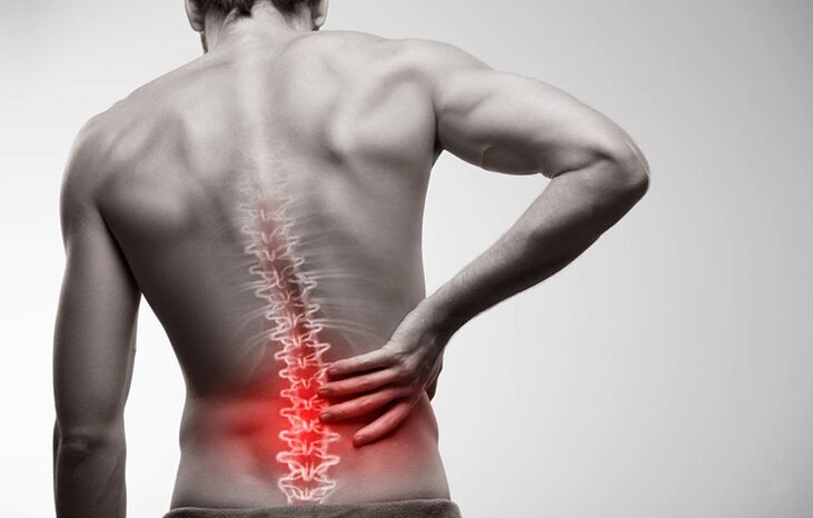 Back pain with osteochondrosis
